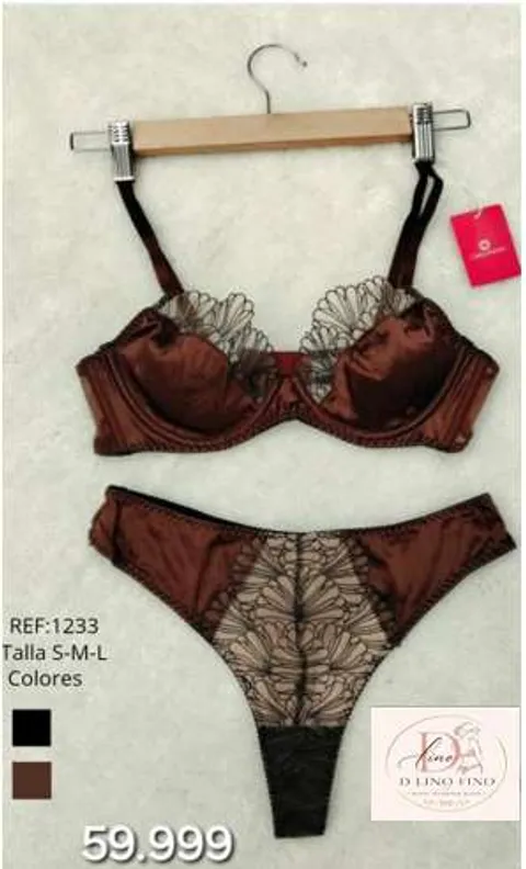 Conjunto Satinado Chocolate