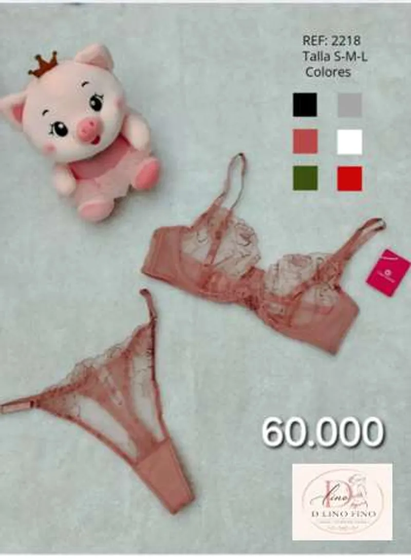 Conjunto Encaje Terracota