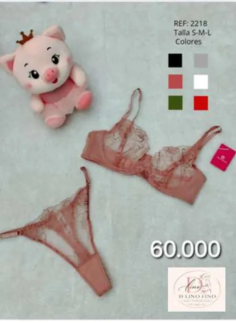 Conjunto Encaje Terracota