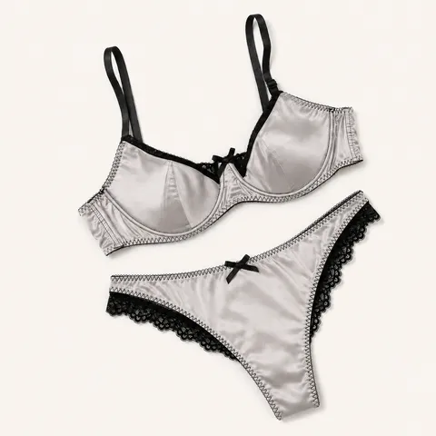 Conjunto Satinado Contraste