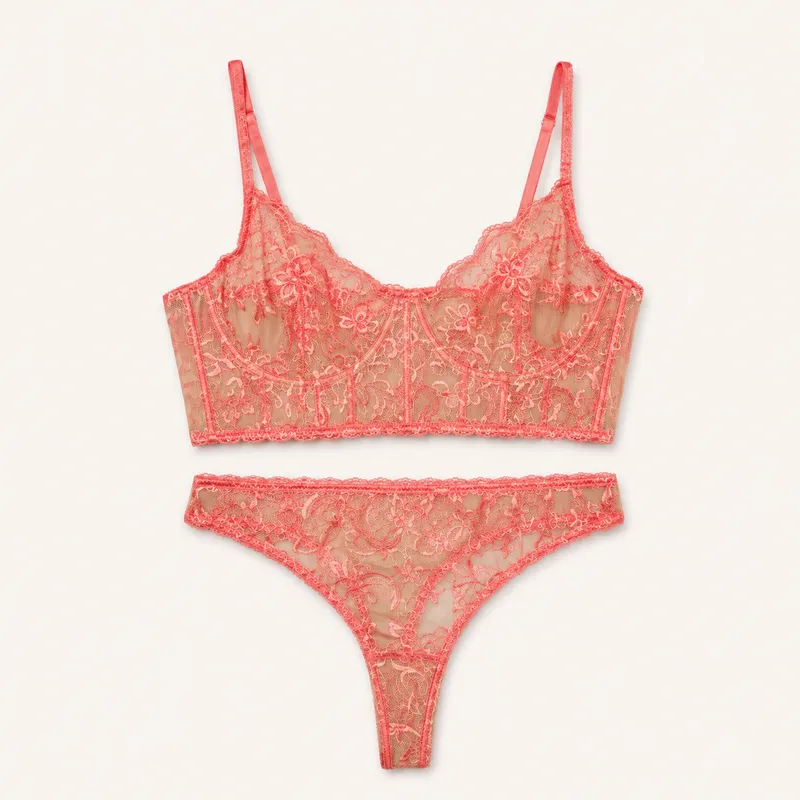 Conjunto Encaje Coral