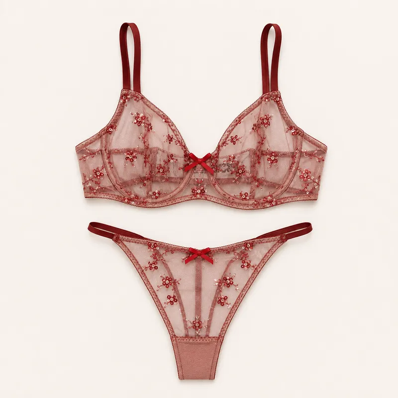 Conjunto Bordado Lentejuelas