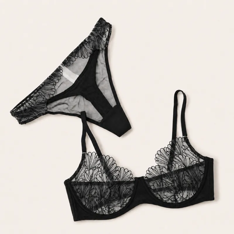 Conjunto Encaje Abanico